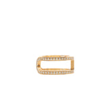 thumbnail H letter diamond ring in 18k rg #51 seri18V099xxx - L'UXE LINK