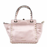 thumbnail ROCKSTUD TOTE PEBBLED SMALL LEATHER LIGHT PINK PHW - L'UXE LINK