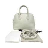thumbnail Mini Bolide Evercolor Leather In 01 White/Lime U Stamp PHW - L'UXE LINK