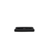 thumbnail Black Calfskin Trifold Snap Flap Long Wallet PHW - L'UXE LINK