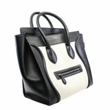 thumbnail LUGGAGE BAG MICRO LEATHER WHITE BLACK GHW - L'UXE LINK