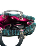 thumbnail medium diorissimo tote in blue/ black fur phw