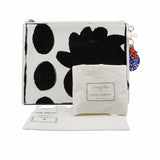 thumbnail clutch white patent with black flower - L'UXE LINK