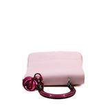 thumbnail Medium Be Dior In Pink Leather Top Handle Flap Bag Multi Hardware With Strap