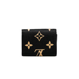 thumbnail Victorine Wallet in leather black ghw - L'UXE LINK