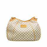 thumbnail Galliera GM White Damier Azur Canvas Shoulder Bag GHW - L'UXE LINK