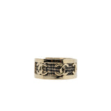 thumbnail Coco Mark In Grey Tweed Gold Bangle Size M - L'UXE LINK