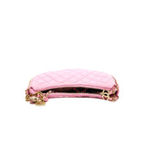 thumbnail Small Pink Matelasse Coco Mark Chain Lambskin Quilted Hobo Bag GHW Seri ENKUXXXX - L'UXE LINK
