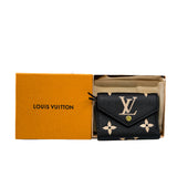 thumbnail Victorine Wallet in leather black ghw - L'UXE LINK