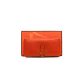 thumbnail Bearn Long Wallet In Orange Lizard Leather GHW Square N Stamp - L'UXE LINK