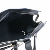 thumbnail Tote Bag Leather Black White - L'UXE LINK