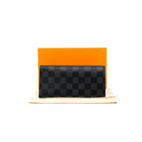 thumbnail long wallet black/grey damier graphite