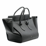 thumbnail TIE KNOT TAILLE MOYENNE CUIR TOTE BAG GREY - L'UXE LINK