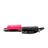 thumbnail Belt In Love Black And Pink In Patent Leather Quilted Double Mini Flap Waist Bag Seri 29 - L'UXE LINK