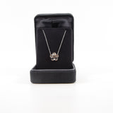 thumbnail flower pandent pt950 necklace diamonds - L'UXE LINK