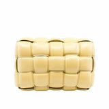 thumbnail PADDED CASSETTE bag medium leather yellow ghw - L'UXE LINK