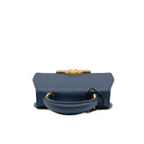 thumbnail Moynat Réjane Nano Bag Calfskin Navy Ghw with Strap - L'UXE LINK