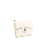 thumbnail small cf wallet in caviar white ghw #LELNXXXX - L'UXE LINK