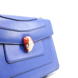 thumbnail serpenti forever bag large blue with red purple eyes buckle ghw - L'UXE LINK