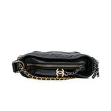 thumbnail Quilted Small Gabrielle Hobo Black Calfskin Mixed Hardware Seri 25 - L'UXE LINK