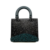 thumbnail medium lady limited art with crystal buckle in lambskin dark green so black hw 2024