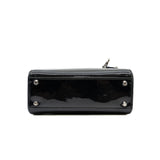 thumbnail Mini Lady Dior Handbag Patent Leather Black PHW With Strap 2015 - L'UXE LINK