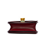 thumbnail Small Classic bag in Box Calfskin Red Ghw with Strap - L'UXE LINK