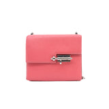 thumbnail Mini Verrou Goat Leather In U5 Rose Lipstick PHW A Stamp - L'UXE LINK