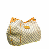 thumbnail Galliera GM White Damier Azur Canvas Shoulder Bag GHW - L'UXE LINK