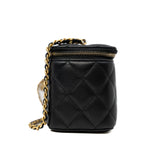 thumbnail 22B Pearl Crush Long Mirror Black Lambskin Vanity Case GHW - L'UXE LINK