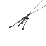thumbnail Extra Long Pewter Celestial Astrology Lariat Necklace - L'UXE LINK