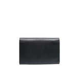 thumbnail Mini Peony Pearly Black Leather Wallet Clutch Bag GHW - L'UXE LINK
