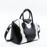 thumbnail Medium Antigona In Black/White Calfskin Handbag PHW - L'UXE LINK