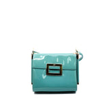 thumbnail crossbody bag in patent lack green ghw - L'UXE LINK