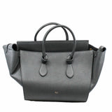 thumbnail TIE KNOT TAILLE MOYENNE CUIR TOTE BAG GREY - L'UXE LINK