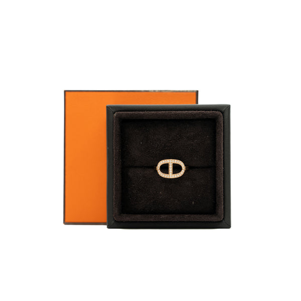Chaine d'ancre Contour diamond ring, medium model in 18k rg #21A1546xx