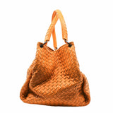 thumbnail Intrecciato Shoulder Bag Woven Leather yellow Gun Metal - L'UXE LINK