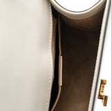 thumbnail small sylvie with top handle in white leather ghw