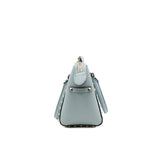 thumbnail small tote with rockstuds in leather blue ghw - L'UXE LINK