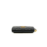 thumbnail 19 Bag In Black Lambskin Quilted Flap Clutch Multi Hardware Seri 31 - L'UXE LINK