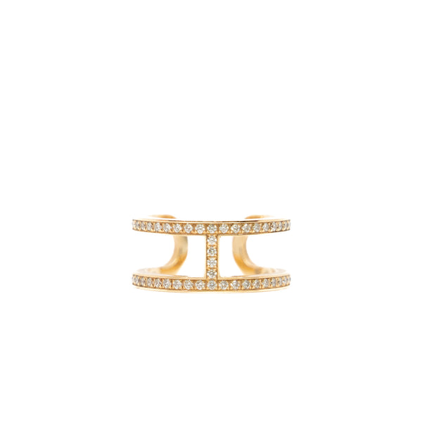 H letter diamond ring in 18k rg #51 seri18V099xxx