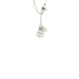 thumbnail Ribbon Bow With Rhinestone Crystal Pendant Necklace - L'UXE LINK