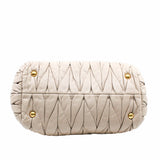 thumbnail matelassé Crossbody bag grey GHW - L'UXE LINK