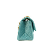 thumbnail Blue Quilted Velvet Mini 2.55 Reissue 224 Flap Bag GHW Seri 29 - L'UXE LINK