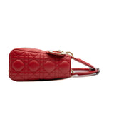 thumbnail lady dior red new medium ghw - L'UXE LINK