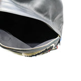 thumbnail Shearling Emoticon Black Leather/Nylon Backpack PHW - L'UXE LINK