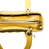 thumbnail Metallic Patent Cannage Medium Lady Dior Yellow GHW 2011 - L'UXE LINK