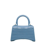 thumbnail xs hourglass in Crocodile Embossed calfskin blue/grey phw - L'UXE LINK