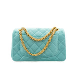 thumbnail Blue Quilted Velvet Mini 2.55 Reissue 224 Flap Bag GHW Seri 29 - L'UXE LINK