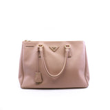 thumbnail saffiano medium in leather beige ghw - L'UXE LINK